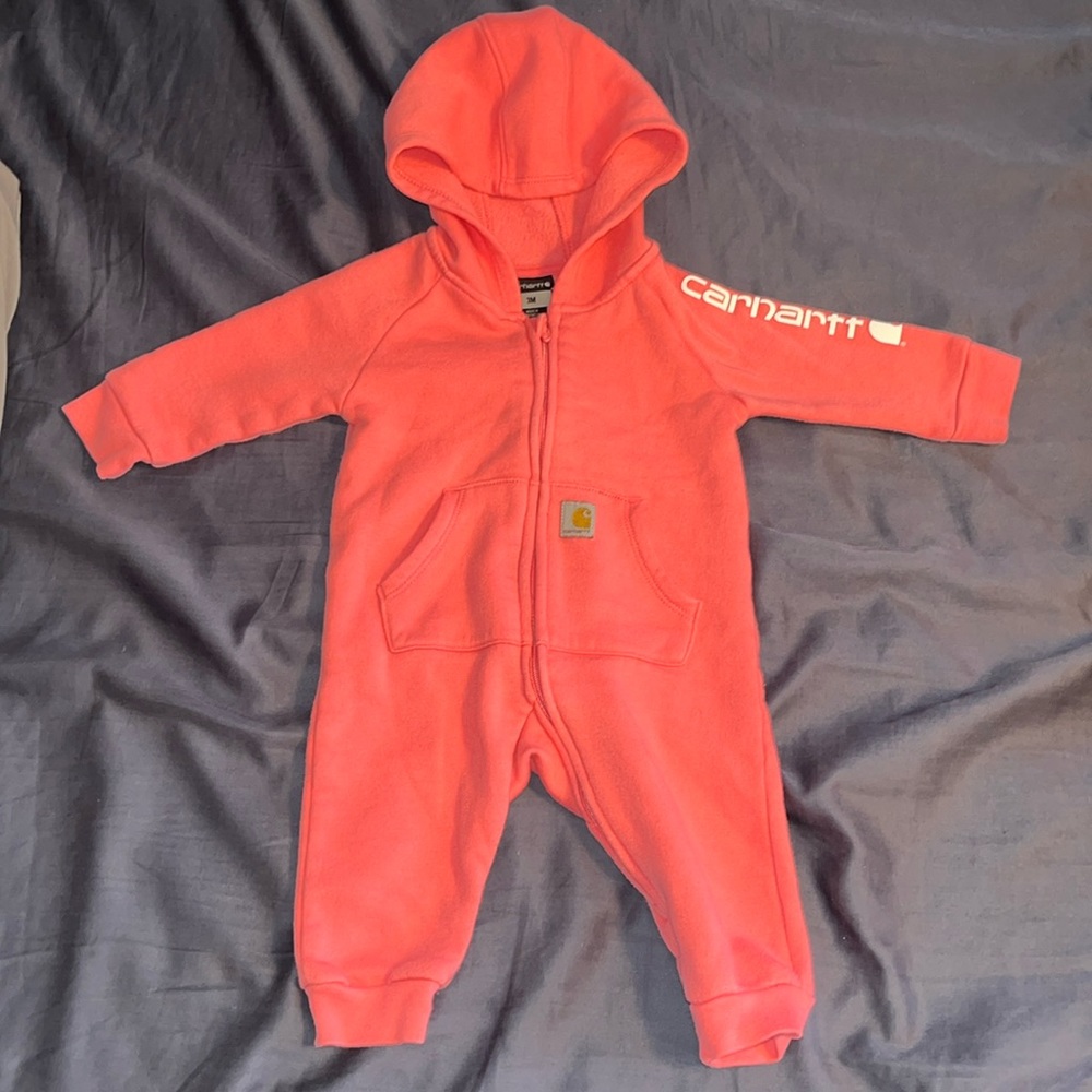 3M Carharrt Sweatshirt Hoodie Outfit baby-girls Long Sleeve Zip Hooded Coverall